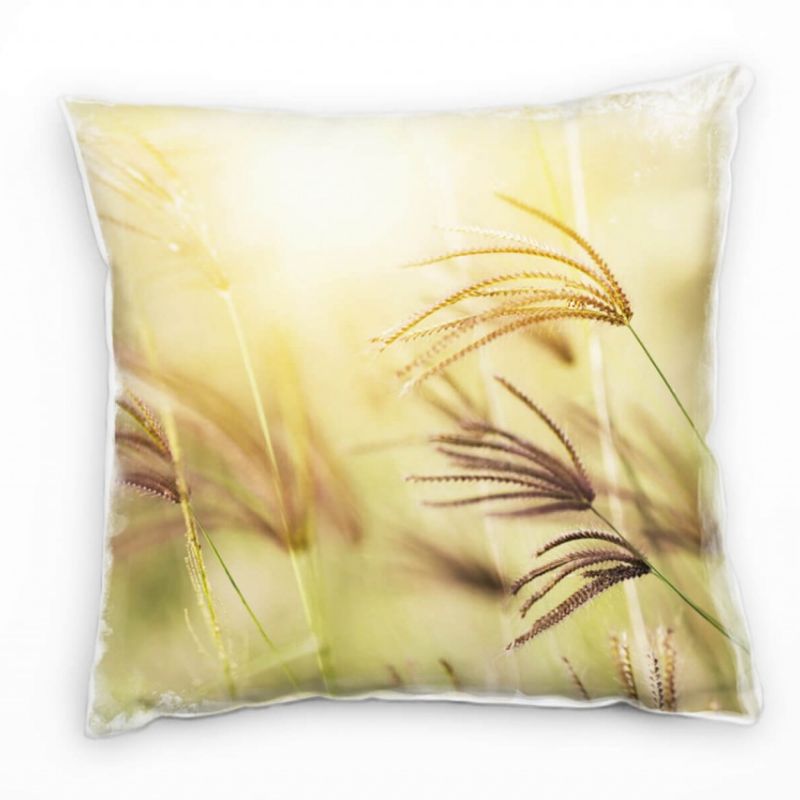 Natur, Gras, Sonnenschein, grün, gelb Deko Kissen 40x40cm für Couch Sofa Lounge Zierkissen