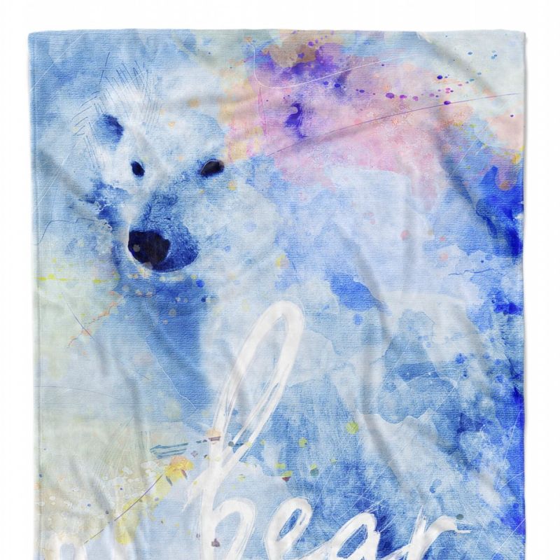 Handtuch Strandhandtuch Saunatuch Kuscheldecke SplashArt Tier Serie Kunstvoll Ice Bears M