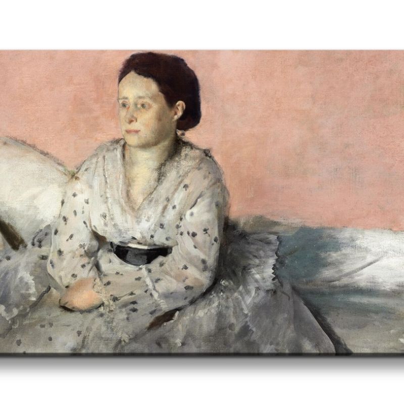 Remaster 120x60cm Edgar Degas weltberühmtes Wandbild Madam Rene de Gas zeitlose Kunst