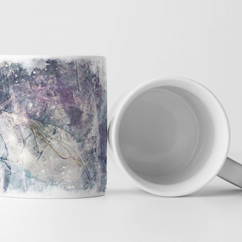 Tasse Geschenk kühle Farbgebung; eisblau, violett, dunkelblau