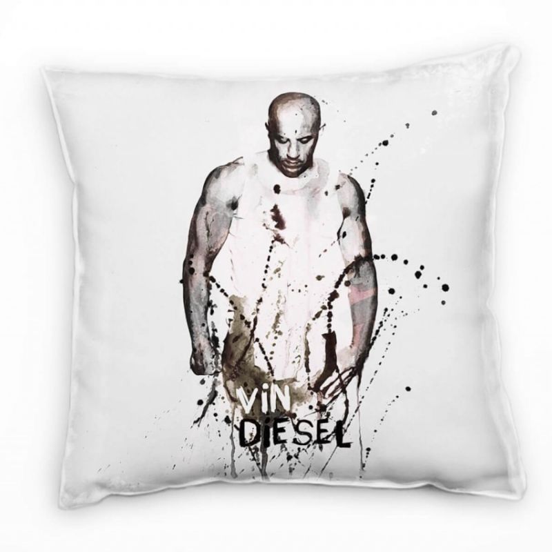 Vin Diesel Deko Kissen Bezug 40x40cm für Couch Sofa Lounge Zierkissen