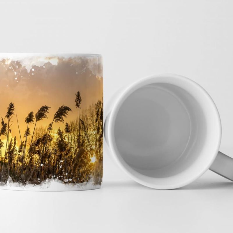 Tasse Geschenk Landschaftsfotografie – Halme im Wind