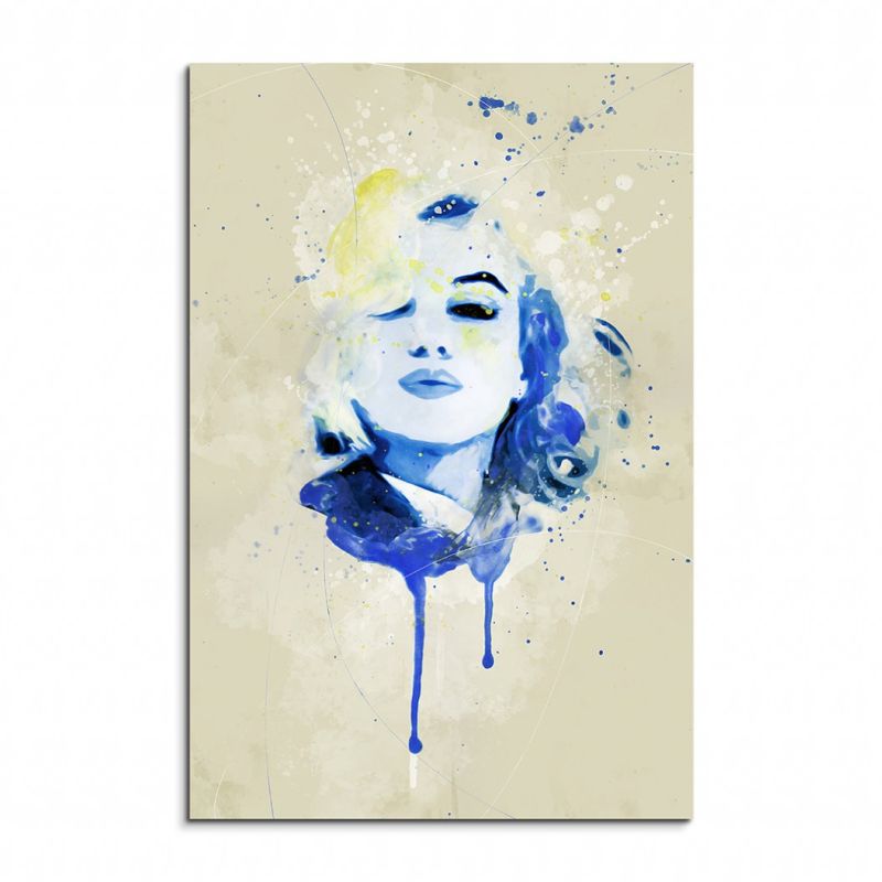 Marilyn Monroe IV Aqua 90x60cm Wandbild Aquarell Art