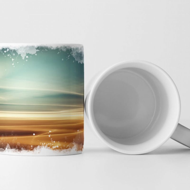 Tasse Geschenk Illustration – Surreale Marslandschaft mit Himmel