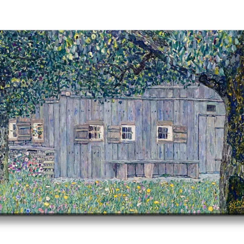 Remaster 120x60cm Gustav Klimt’s Farmhouse in Upper Austria berühmtes Gemälde Zeitlos