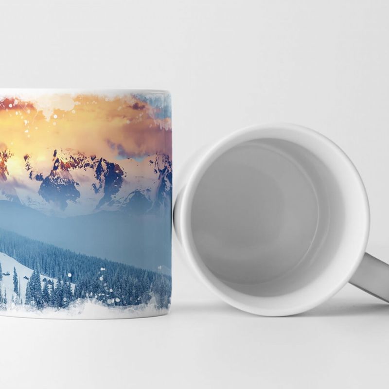 Tasse Geschenk Landschaftsfotografie – Fantastische Winterlandschaft Ukraine