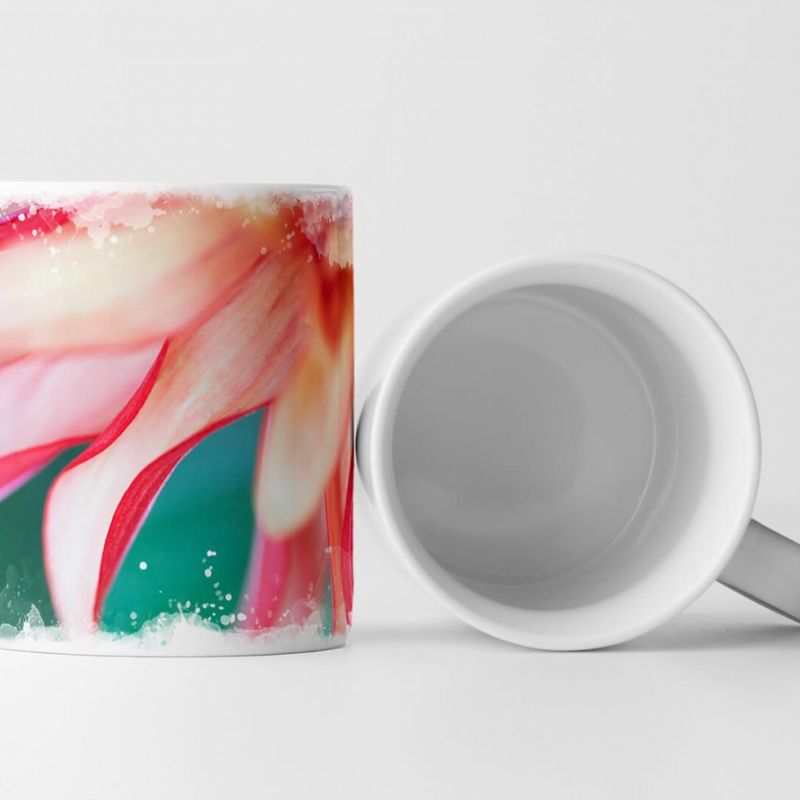 Tasse Geschenk Naturfotografie – Beschnittene rote Blüte