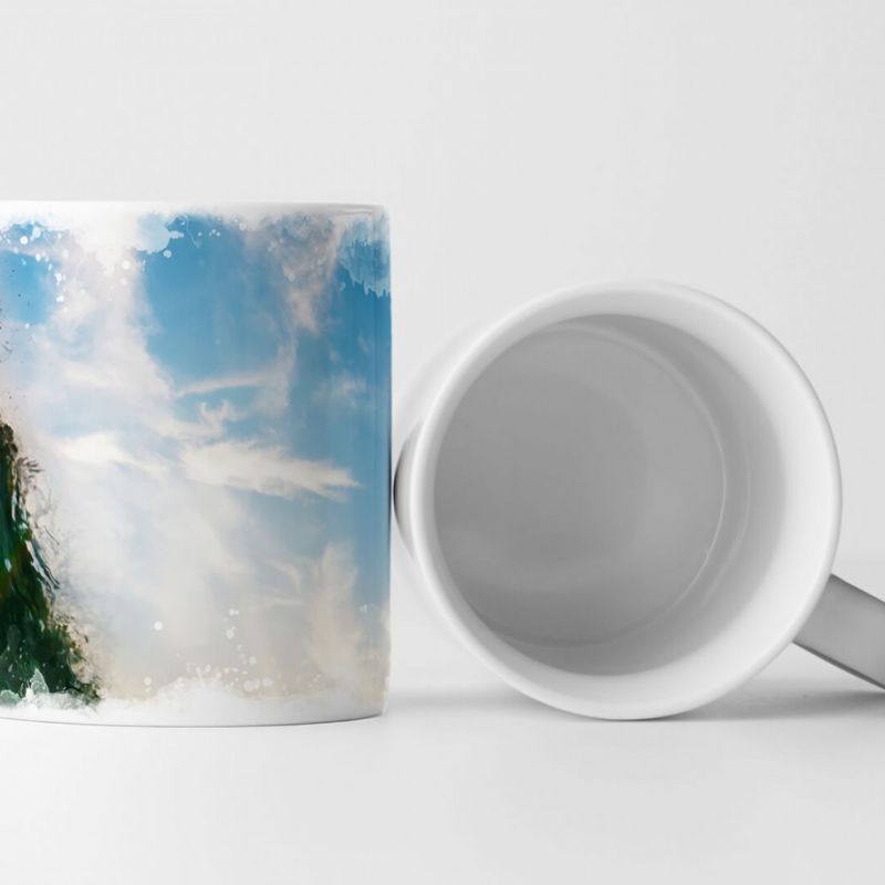 Tasse Geschenk Landschaftsfotografie – Meeresteilung zwischen zwei Riesenwellen