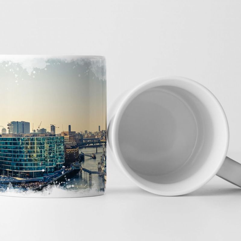 Tasse Geschenk Urbane Fotografie – Themse in London Großbritannien