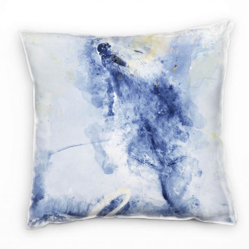 Ice Bear III Deko Kissen Bezug 40x40cm für Couch Sofa Lounge Zierkissen