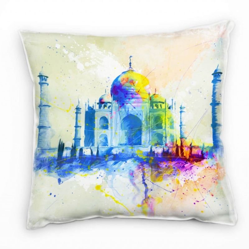 Taj Mahal Deko Kissen Bezug 40x40cm für Couch Sofa Lounge Zierkissen