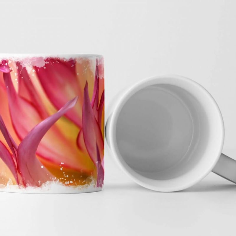 Tasse Geschenk Naturfotografie – Rosa Spitzenblüten