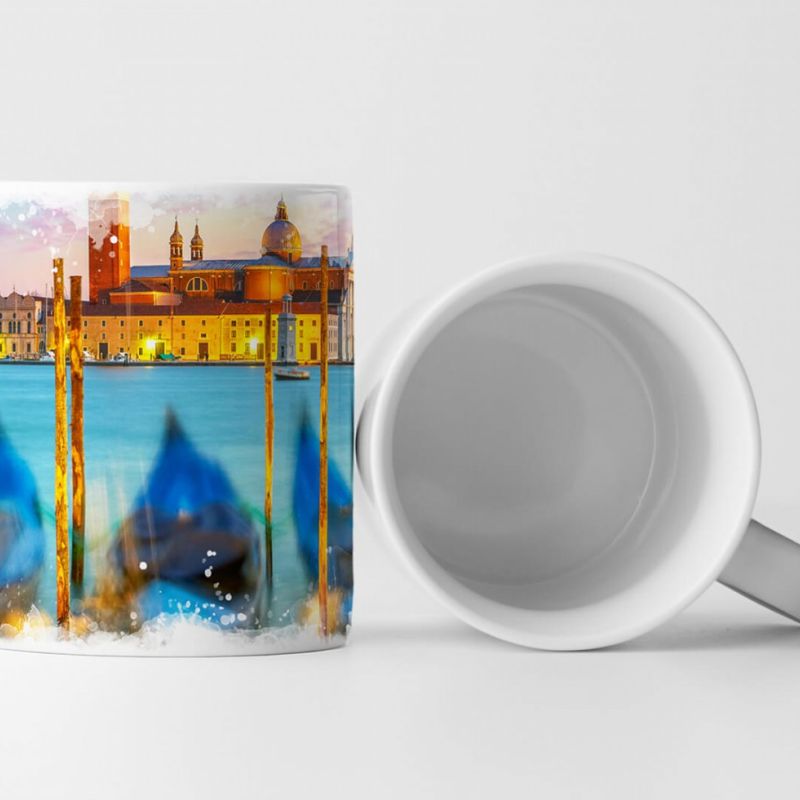 Tasse Geschenk Landschaftsfotografie – Sonnenaufgang in Venedig Italien