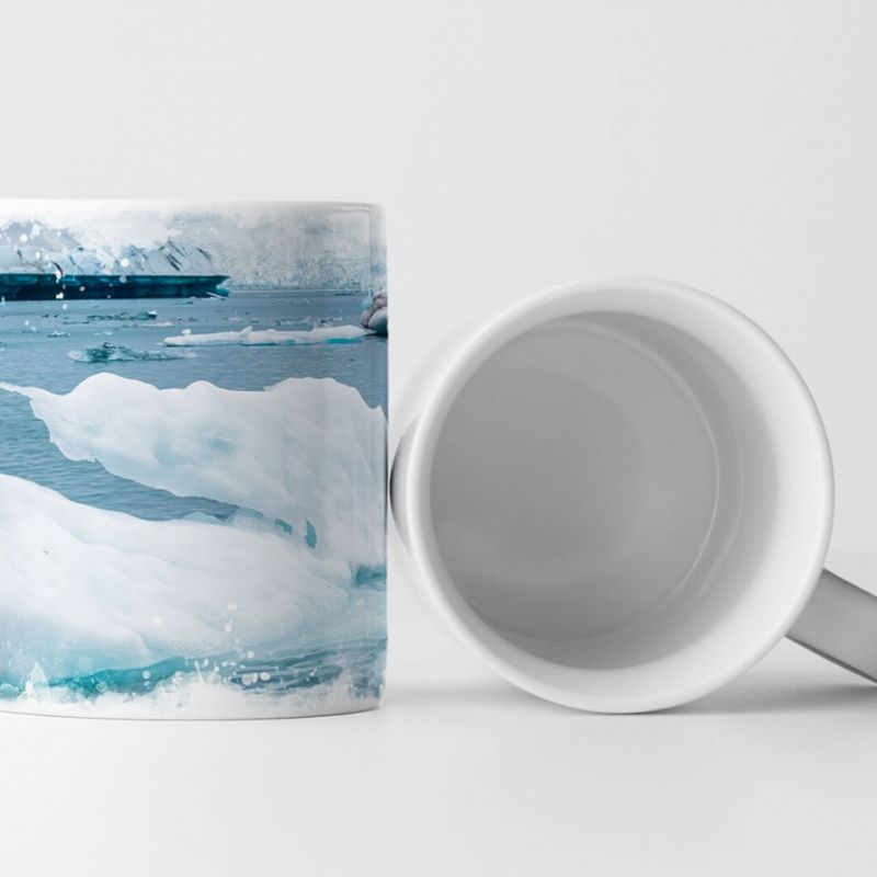 Tasse Geschenk Landschaftsfotografie – Treibende Eisschollen Island