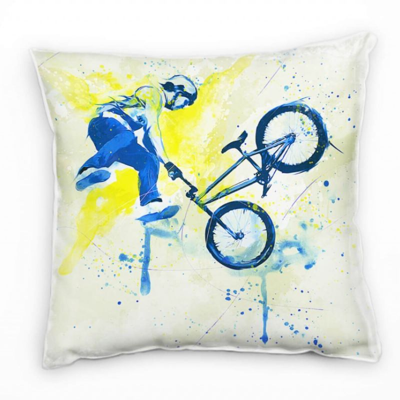 BMX I Deko Kissen Bezug 40x40cm für Couch Sofa Lounge Zierkissen