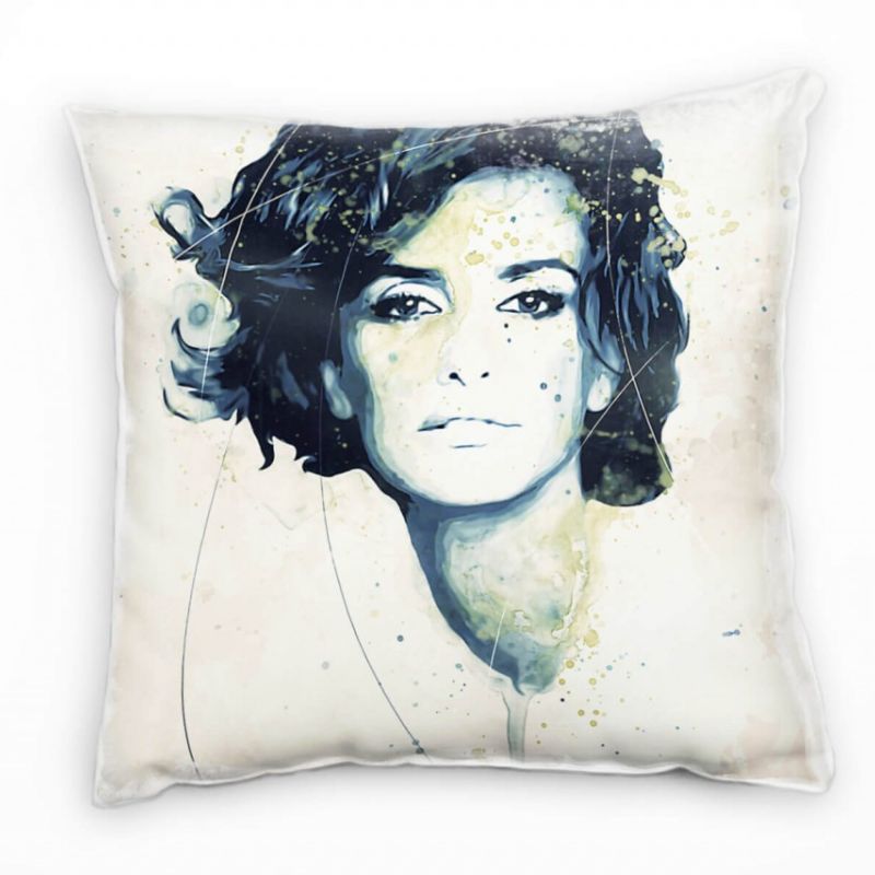 Penelope Cruz I Deko Kissen Bezug 40x40cm für Couch Sofa Lounge Zierkissen