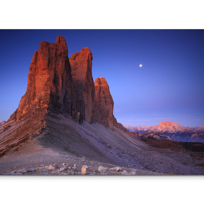 120x80cm Wandbild Italien Alpen Dolomiten Fels Sonnenaufgang