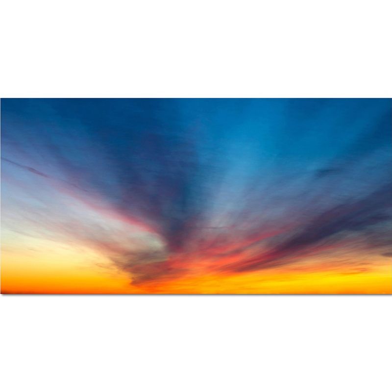 120x80cm Himmel Wolkenschleier Sonnenuntergang