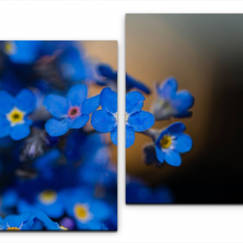 blaue Blumen Wandbild in verschiedenen Größen