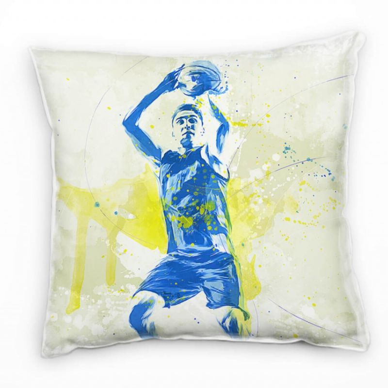 Basketball V Deko Kissen Bezug 40x40cm für Couch Sofa Lounge Zierkissen