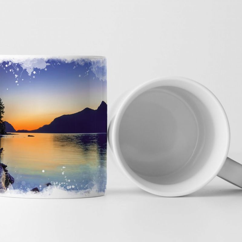 Tasse Geschenk Landschaftsfotografie – Treibholz bei Sonnenuntergang