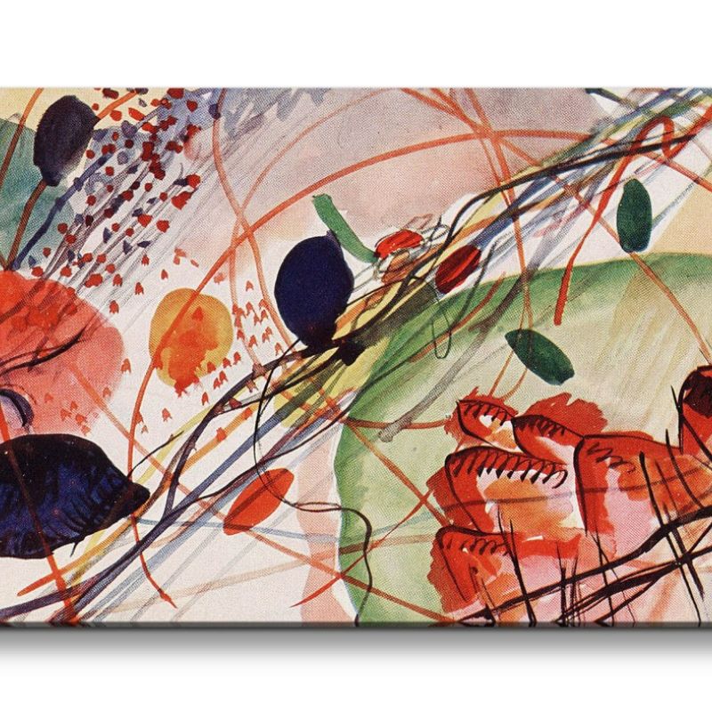 Remaster 120x60cm Wassily Kandinsky weltberühmtes Wandbild Farbenfroh Zeitlos Abstrakt