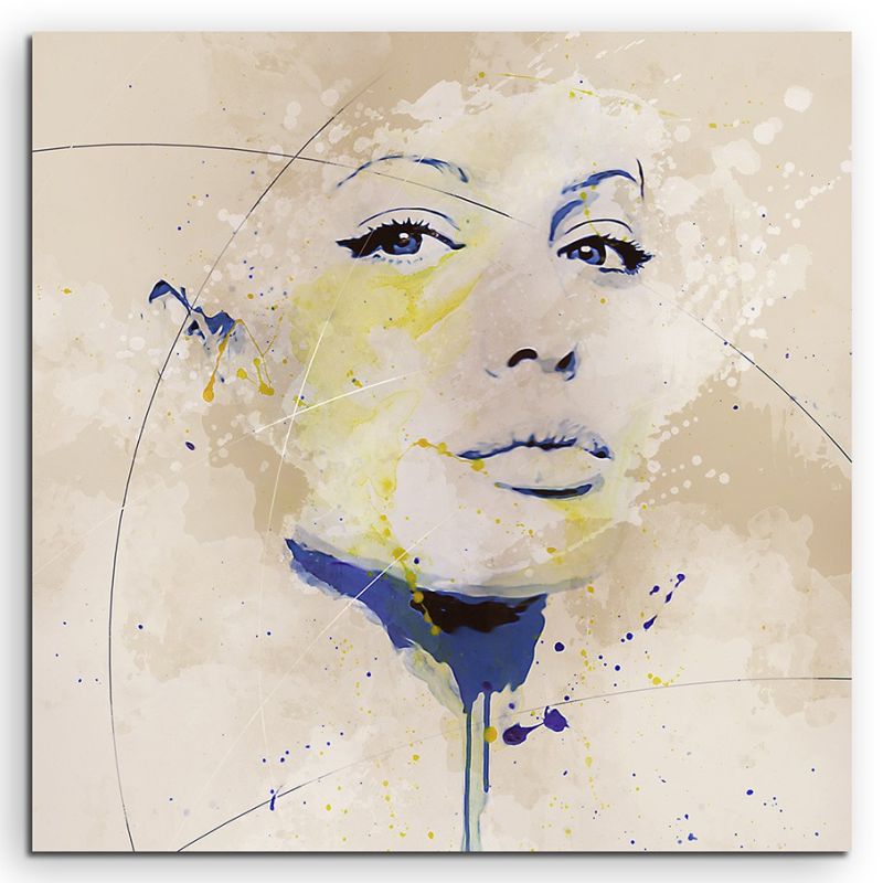 Angelina Jolie III Aqua 60x60cm Aqua Art Wandbild