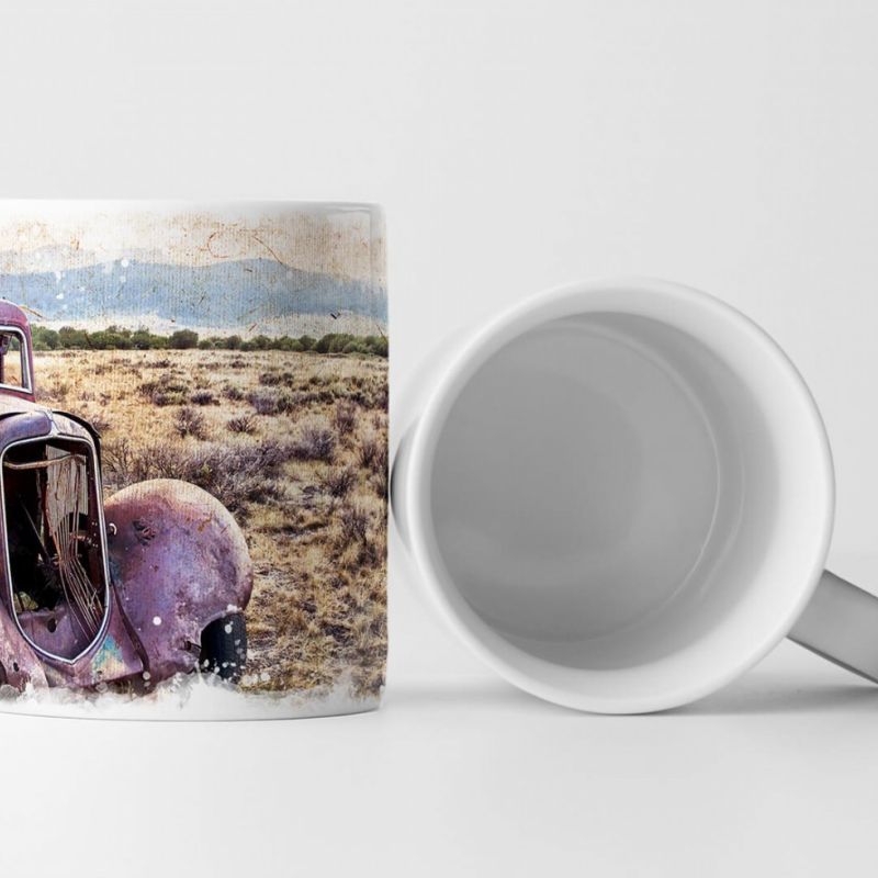 Tasse Geschenk Künstlerische Fotografie – Oldtimer in der Steppe