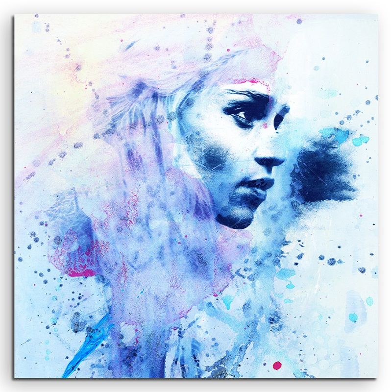 Daenerys Targarye II 60x60cm  Aquarell Art Leinwandbild