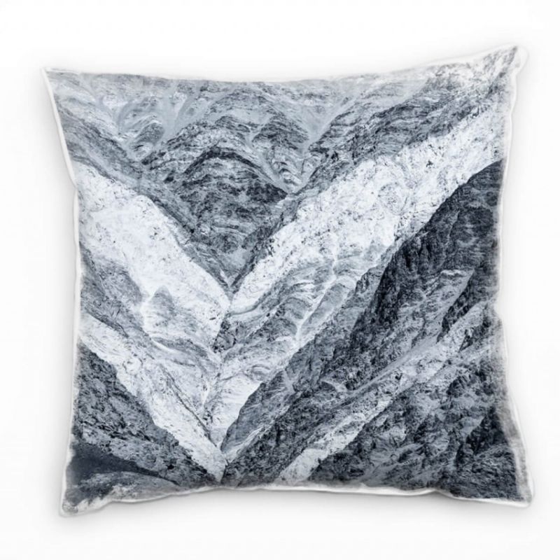 Natur, Felsen, grau Deko Kissen 40x40cm für Couch Sofa Lounge Zierkissen