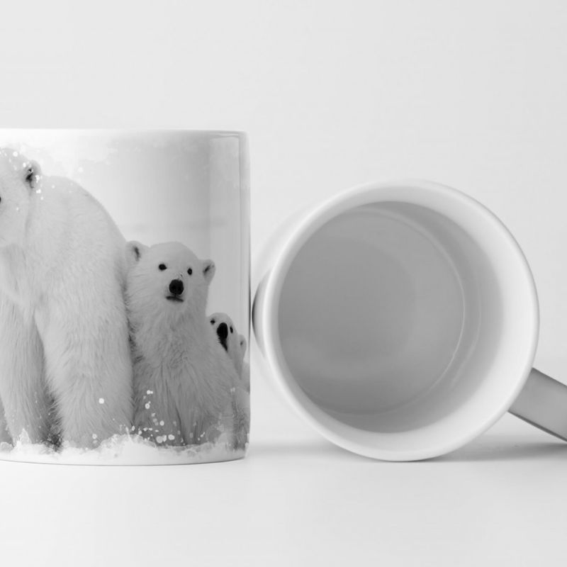 Tasse Geschenk Tierfotografie – Eisbär mit Jungen