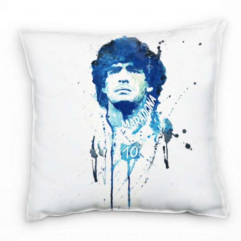 Diego Maradona Deko Kissen Bezug 40x40cm für Couch Sofa Lounge Zierkissen