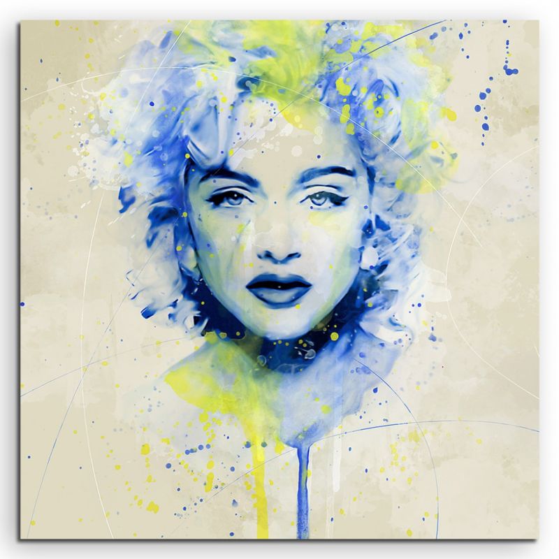 Madonna Aqua 60x60cm Wandbild Aquarell Art