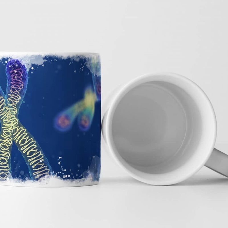 Tasse Geschenk Wissenschaftliche Abbildung – Bunte Chromosomen