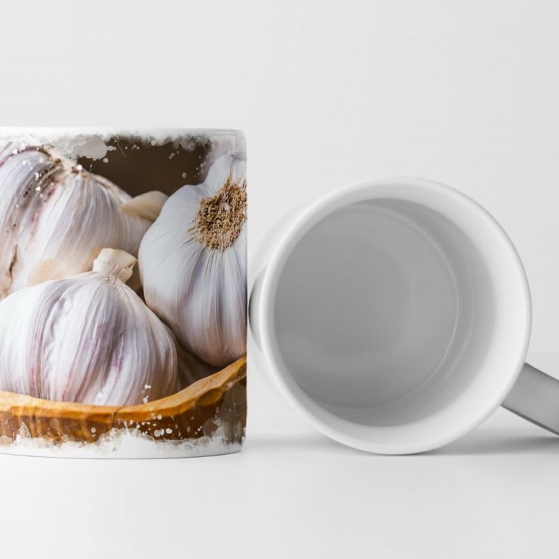 Tasse Geschenk Foodfotografie – Knoblauch in der Schale