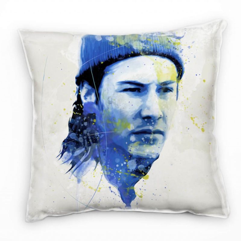 Keanu Reeves I Deko Kissen Bezug 40x40cm für Couch Sofa Lounge Zierkissen