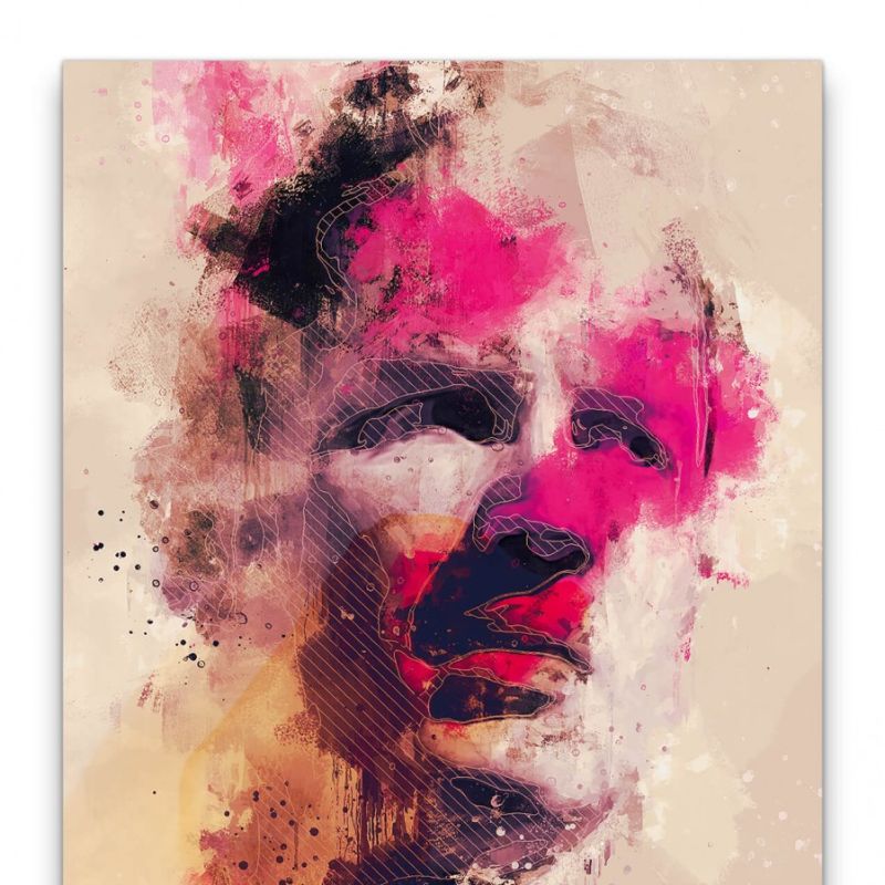 Tom Hardy Legend Porträt Abstrakt Kunst Schauspieler Farben 60x90cm Leinwandbild