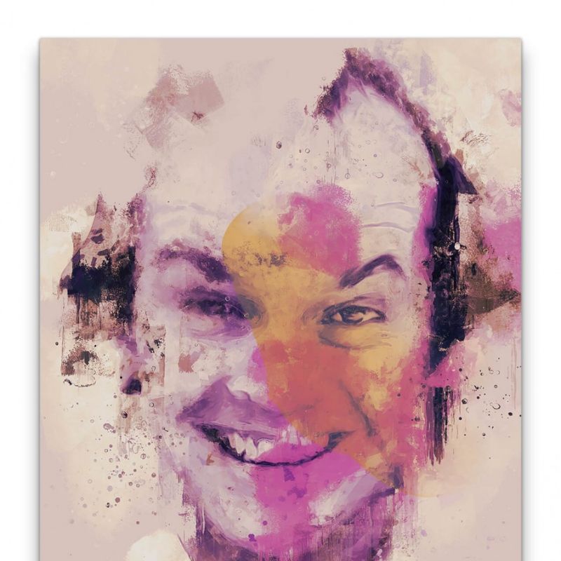 Jack Nicholson Porträt Abstrakt Kunst Schauspieler Kult 60x90cm Leinwandbild