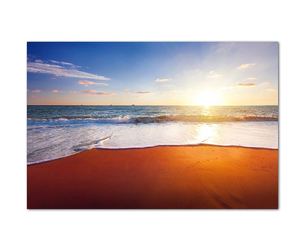 120x80cm Strand Meer Sonnenuntergang