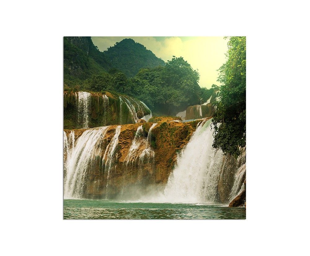 80x80cm Ban-Gioc-Detain Vietnam Wasserfall Natur