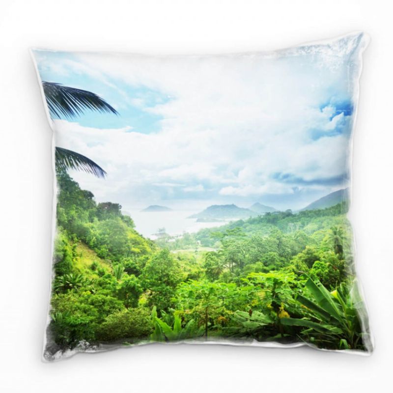 Landschaften, Natur, Wald, Palmen, blauer Himmel Deko Kissen 40x40cm für Couch Sofa Lounge Zierkisse