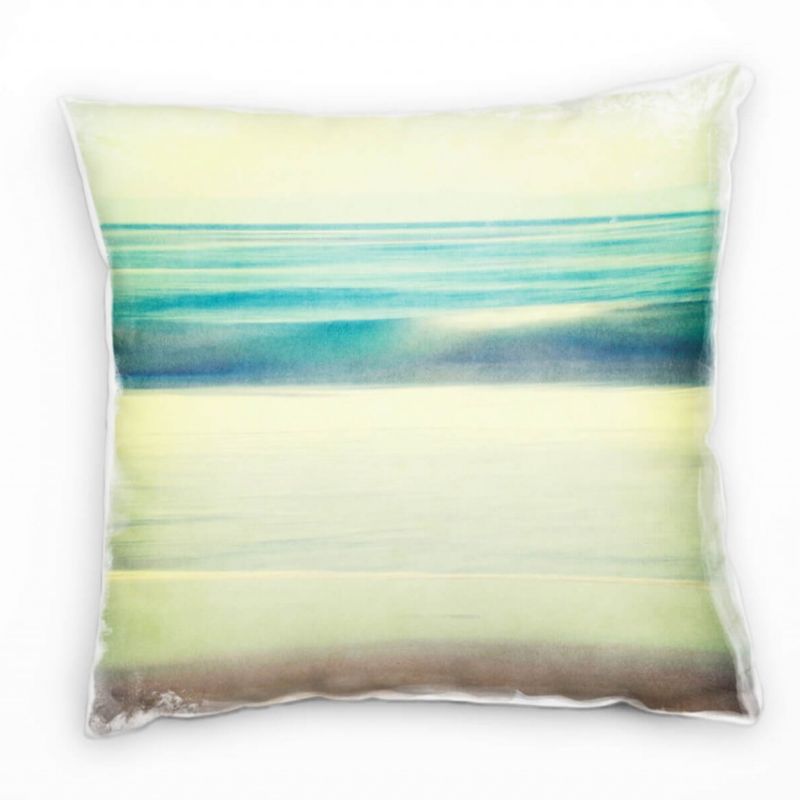 Strand und Meer, kleine Wellen, Deko Kissen 40x40cm für Couch Sofa Lounge Zierkissen