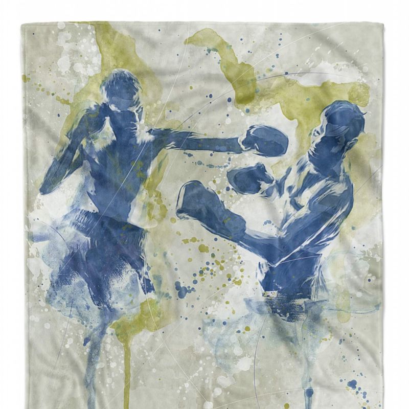 SplashArt Sport Handtuch Strandhandtuch Saunatuch Kuscheldecke Kunstvoll Boxen II Sportha