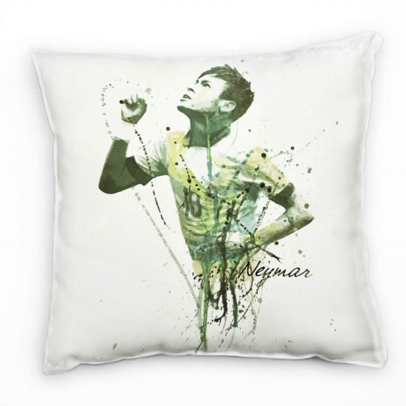 Neymar Brasil Deko Kissen Bezug 40x40cm für Couch Sofa Lounge Zierkissen