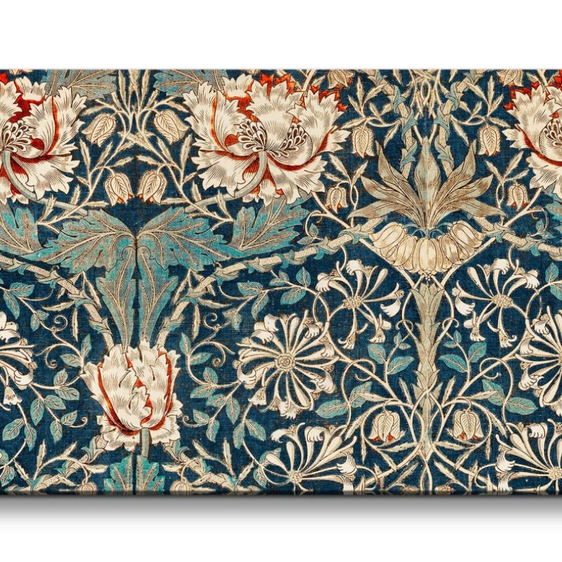 Remaster 120x60cm William Morris Design Weltbekannt Blumenmuster Vintage Dekorativ