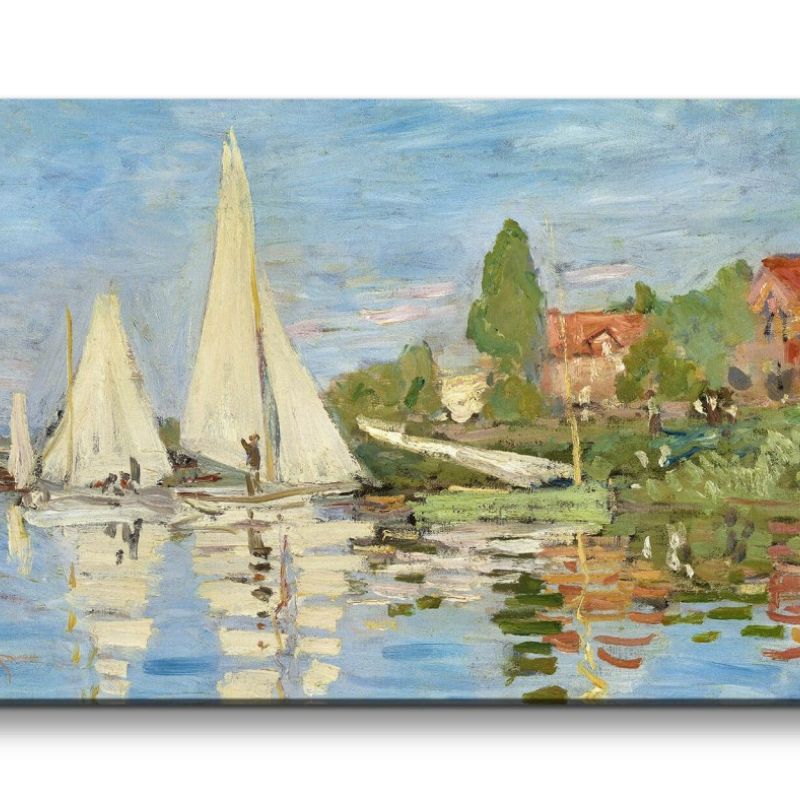 Remaster 120x60cm Claude Monet Impressionismus weltberühmtes Wandbild Regattas at Argenteuil