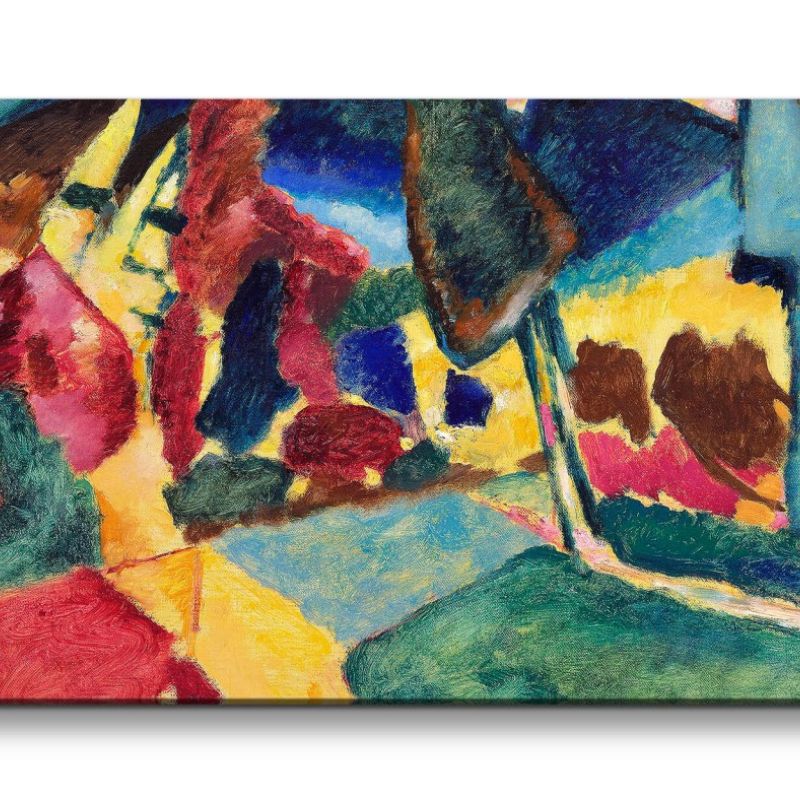 Remaster 120x60cm Wassily Kandinsky weltberühmtes Wandbild Farbenfroh Zeitlos Abstrakt