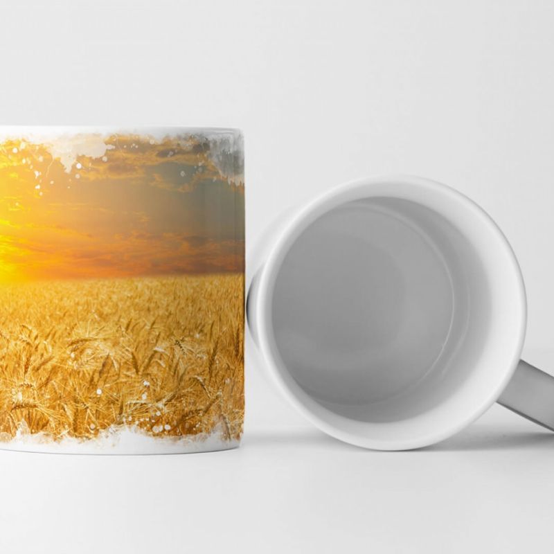 Tasse Geschenk Landschaftsfotografie – Ruine bei Sonnenaufgang