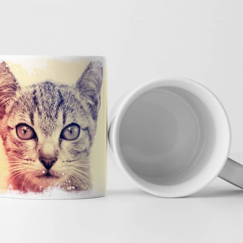 Tasse Geschenk Tierfotografie – Porträt einer jungen Katze