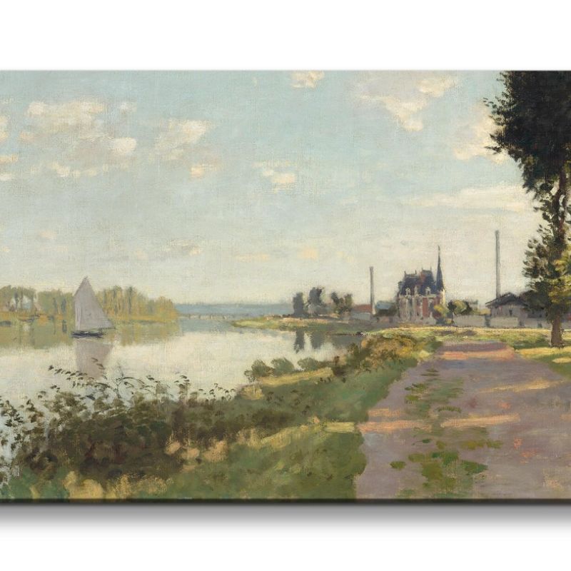 Remaster 120x60cm Claude Monet Impressionismus weltberühmtes Wandbild Argenteuil See Weg Wunderschön